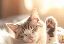 고양이의 ‘꾹꾹이’는 단순한 애교가 아니다? 집사를 심쿵하게 만드는 4가지 과학적 이유 푹신한 담요 위에서 눈을 감고 행복한 표정으로 꾹꾹이(식빵 굽기)를 하고 있는 고양이의 모습