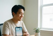 “사진 1만 장, 읽지 않은 메일 999+…” 디지털 저장 강박에서 벗어나 ‘디지털 미니멀리즘’을 실천하는 법 깔끔하게 정리된 스마트폰 홈 화면과 미니멀한 책상 배경, 디지털 정리 정돈과 미니멀리즘을 상징하는 이미지