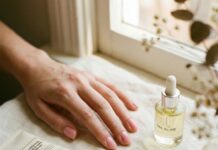 손톱에 생긴 ‘세로줄’, 단순한 노화일까? 손톱이 보내는 결정적 건강 적신호 3가지 건강하고 매끄러운 핑크빛 손톱과 핸드크림이 놓인 모습, 손톱 건강 관리와 영양 섭취의 중요성을 상징하는 이미지