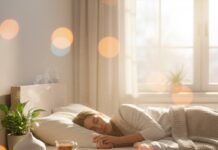 수면의 질을 높이는 과학적인 방법 5가지: 깊은 잠이 건강을 바꾼다 숙면을 위한 팁과 과학적인 수면의 질 개선 방법을 나타내는 평화로운 침실 풍경