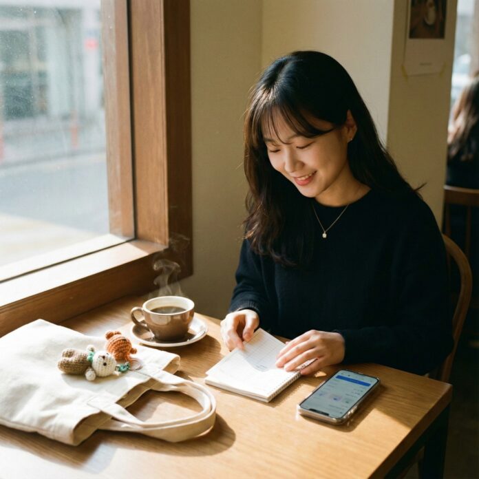 2026-korea-yono-trend-main 2026년 짠테크 트렌드 요노(YONO)와 가계부를 정리하는 한국인 여성