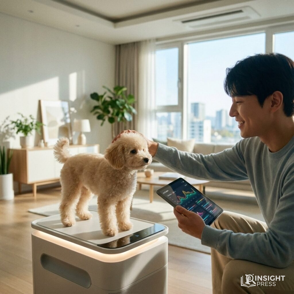 반려견의 사료 섭취량을 실시간으로 측정하고 분석하는 AI 스마트 식기 세트