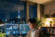 “퇴근 후 월 100만 원?” 2026년 현실적인 직장인 AI 부업 가이드 세련된 카페에서 노트북과 태블릿을 활용해 AI 부업 업무를 수행하며 미소 짓는 30대 한국인 직장인