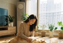 “우리 집 강아지도 ‘확찐자’?” 2026년 새해, 겨울철 실내 비만 관리법 4가지 겨울철 따뜻한 거실에서 강아지의 허리 라인을 살피며 체중을 체크하고 있는 2026년 한국인 반려인